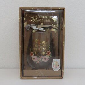 Wine Glass Wine opener "Mom thanks for listening to me Wine"